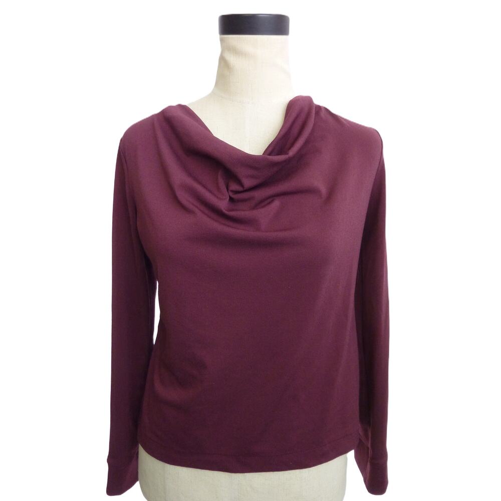 Banana Republic Burgundy Red Cowl Blouse XS